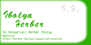 ibolya herber business card